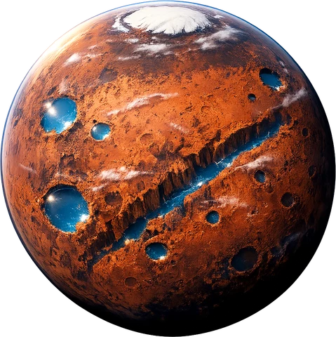 Blue Craters β PlanetIdle Mars stage 6 of 10